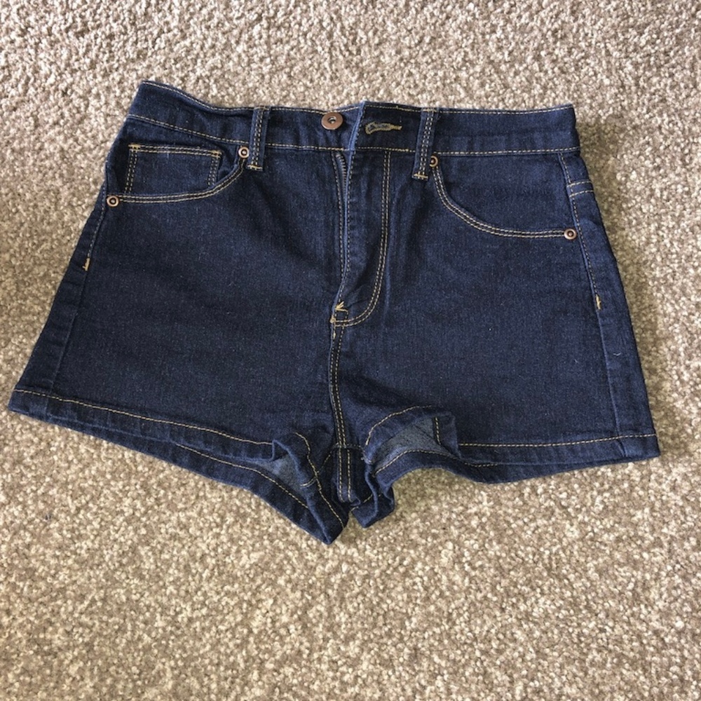 high waisted jean shorts